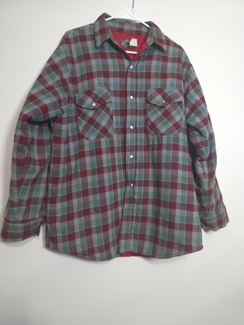 Men's Plaid Button-Down Shirt - Burgundy & Sage
